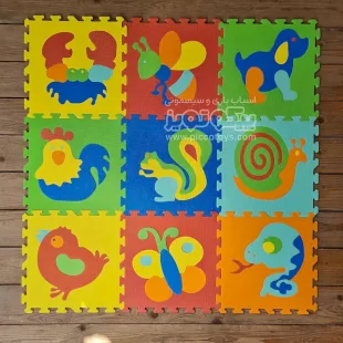 کفپوش کودک فومی طرح حیوانات  مزرعه 9 عددی مدل P/2025/HM