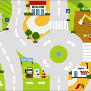 کفی ترافیک ماشین بازی کودک (m 4×2.5)