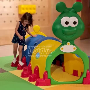 تونل هزارپا ایرانی بدنه زرد آبی با سر سبز دم زرد کد P/5501/F