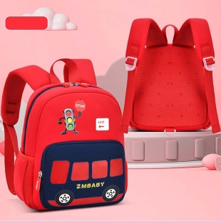کوله پشتی بچه گانه قرمز طرح اتوبوس مشکی کد 4164324