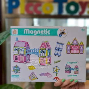 اسباب بازی مگنتی مدل قصر 113 تکه کد AQ722