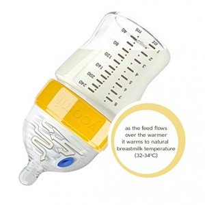 شیشه شیر 240 میل آنتی کولیک زرد  Yoomi