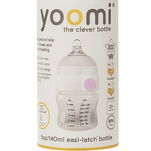 شیشه شیر 140 میل آنتی کولیک صورتی Yoomi