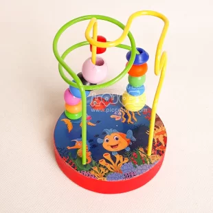 اسباب بازی میله و مهره‌ی چوبی مدل اقیانوس کد 4195353