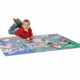 فرش بازي بزرگ با علائم راهنمايي و ماشين