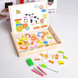 تخته سیاه و وایت برد دو طرفه مگنتی آموزشی کد GT715B