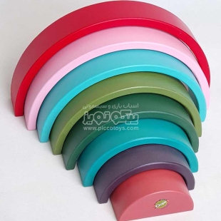 پازل رنگین کمان چوبی کالباسی زرشکی اوپس کد P/1400610/D