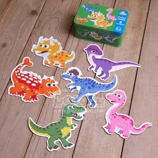 پازل با قوطی فلزی مدل دایناسور کد 980081D