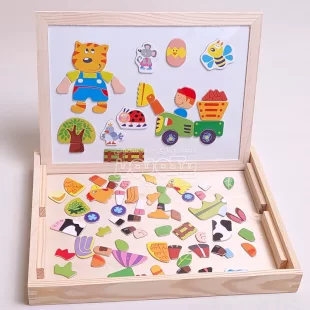 تخته سیاه و وایت برد دو طرفه مگنتی آموزشی کد GT715A