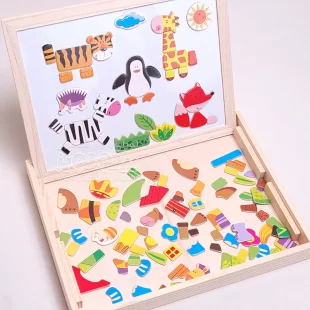 تخته سیاه و وایت برد دو طرفه مگنتی آموزشی کد GT715C