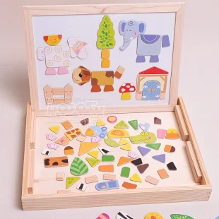 تخته سیاه و وایت برد دو طرفه مگنتی آموزشی کد GT715G