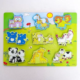 پازل چوبی جاگذاری حیوانات کد XQ004