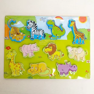 پازل چوبی جاگذاری حیوانات وحشی کد P/XQ900/B