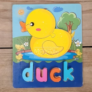 پازل چوبی جاگذاری آموزشی طرح اردک کد P/4215/DU