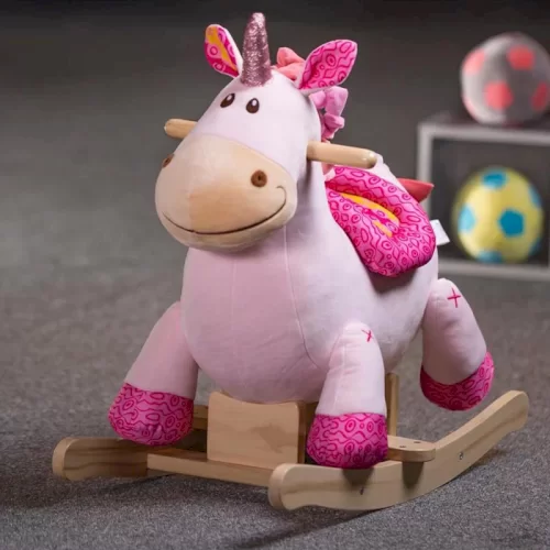 راکر کودک موزیکال طرح یونیکورن رنگ صورتی کد AF300400