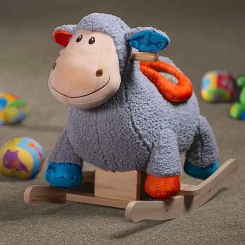 راکر کودک موزیکال طرح گوسفند طوسی کد AF300403