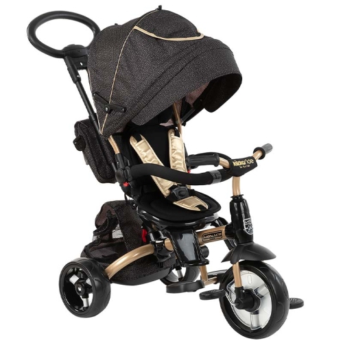 سه چرخه کودک با سایبان کیکابو رنگ مشکی طلایی مدل Kikka Boo Monaco کد 4236252