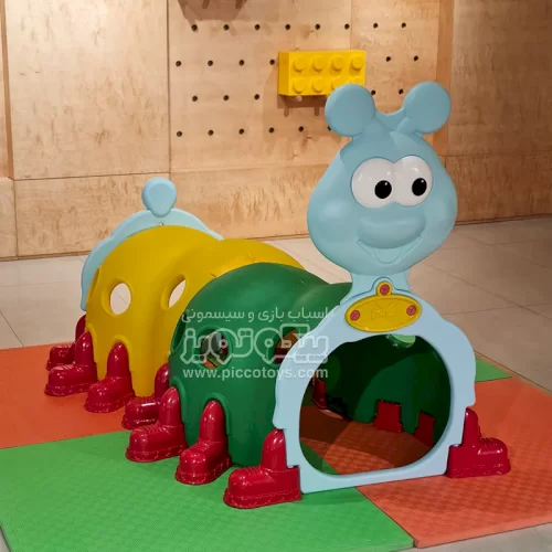 تونل هزارپا ایرانی بدنه سبز زرد با سر و دم آبی کد 5501