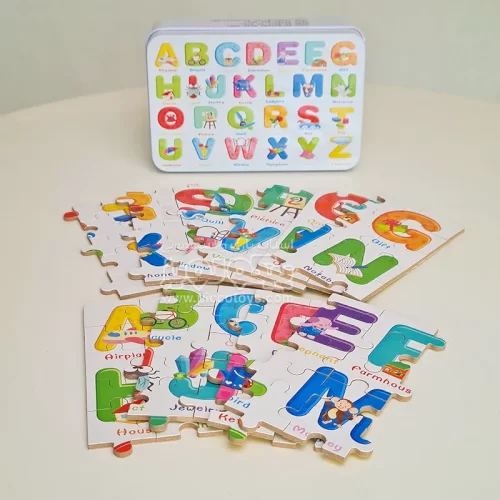پازل حروف الفبا قوطی فلزی کد jd1037