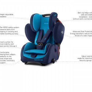 صندلی ماشین recaro مدل young sport hero رنگ Aluminium Grey