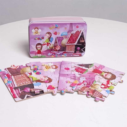 پازل شهر شکلاتی قوطی فلزی 60 تکه کد jd6037