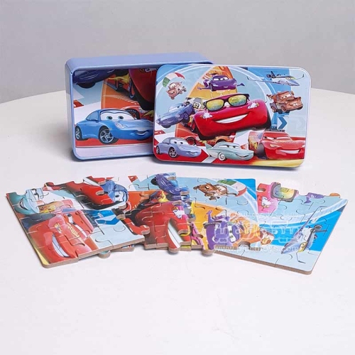 پازل ماشین مک کوئین قوطی فلزی 60 تکه کد jd6002