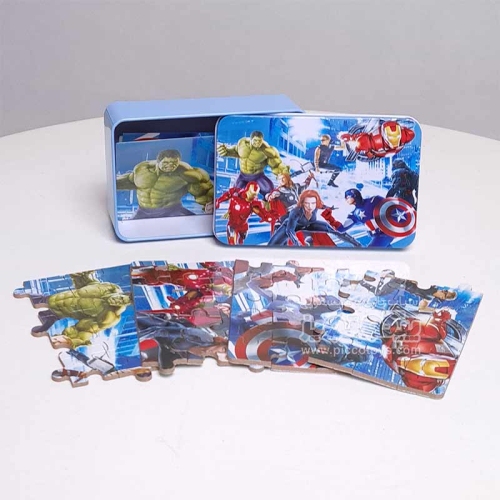 پازل قهرمانان مارول قوطی فلزی 60 تکه کد jd6077