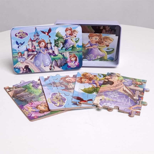 پازل پرنسس سوفیا قوطی فلزی 60 تکه کد jd6009