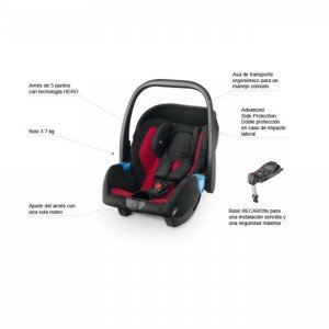 کریر نوزاد recaro مدل privia رنگ ruby