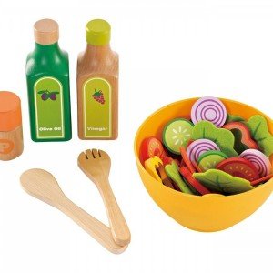 ست سالاد چوبی کودک garden salad hape 3116