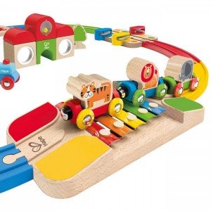 طراحی زیبا ریل قطار کودک Rainbow Route Railway hape 3816