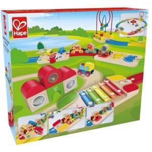 بسته بندی ریل قطار کودک Rainbow Route Railway hape 3816