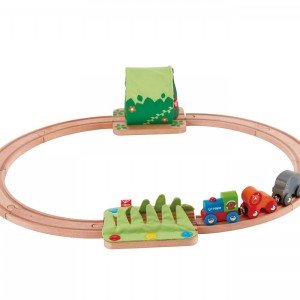 ریل و قطار چوبی کودک Jungle Train Journey Set hape کد 3800