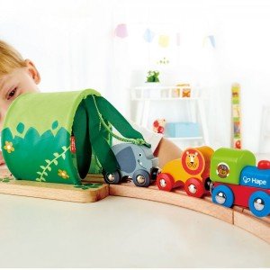 ریل و قطار چوبی کودک Jungle Train Journey Set hape 3800