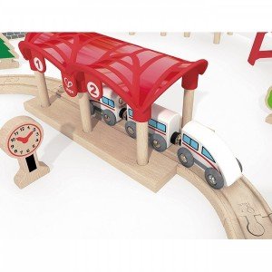 ست راه آهن دو لوپ  Double Loop Railway Set hape کد 3712