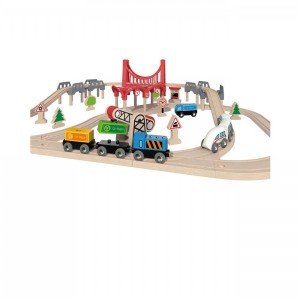 ست راه آهن دو لوپ  Double Loop Railway Set hape کد 3712