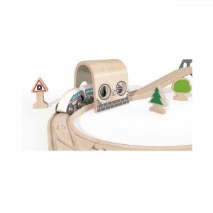 ست راه آهن دو لوپ  Double Loop Railway Set hape کد 3712