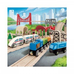 ست راه آهن دو لوپ  Double Loop Railway Set hape کد 3712