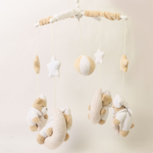 آویز بالای تخت مدل خرس رنگ کرم کد AF100186A