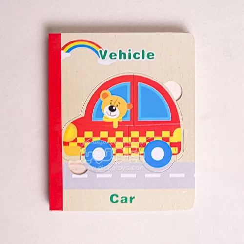 پازل کتابی چوبی مدل وسایل نقلیه کد XLE-804