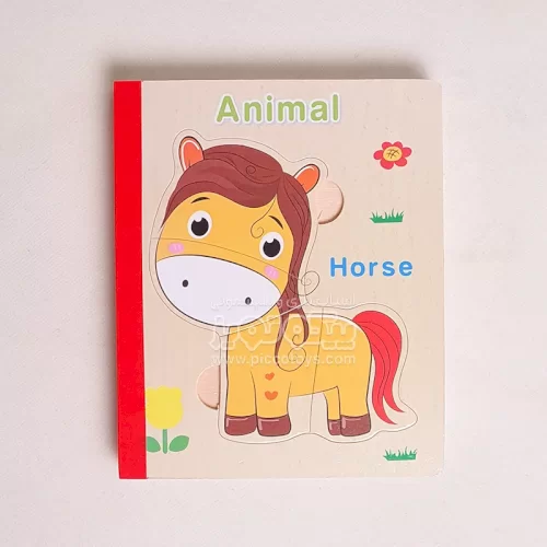 پازل کتابی چوبی مدل حیوانات 2 کد XLE-806