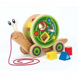 حلزون چوبی کودک Walk-a-long Snail hape 0349