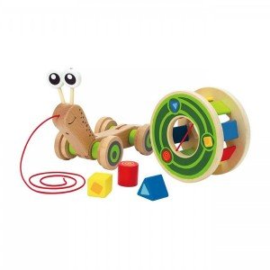 حلزون چوبی کودک Walk-a-long Snail hape 0349