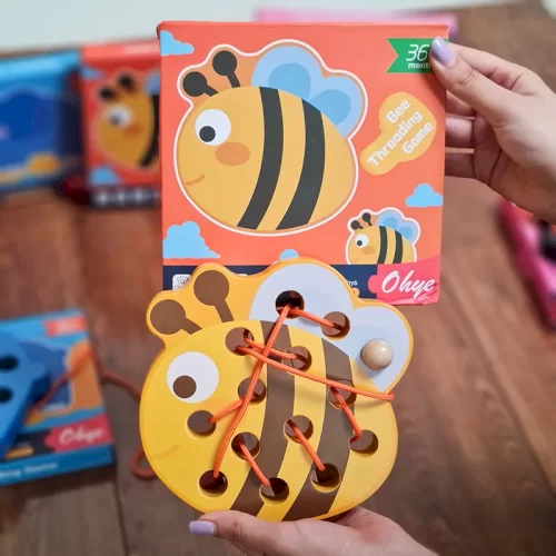 اسباب بازی دوخت چوبی طرح زنبور کد OHYE8678