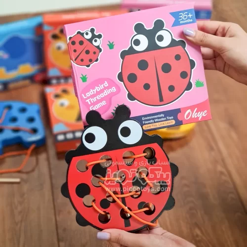 اسباب بازی دوخت چوبی طرح کفشدوزک کد OHYE8679