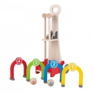 کروکت چوبی کودک Rainbow Croquet Caddy hape 8127