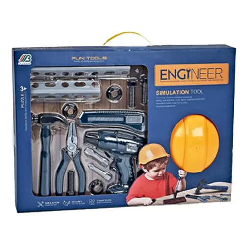 ابزار اسباب بازی 14 تکه همراه کلاه ایمنی کد MT24