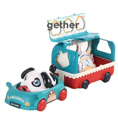 سگ اسباب بازی موزیکال مشکی به همراه واگن حمل و ست مراقبتی کد P/K1010/ME