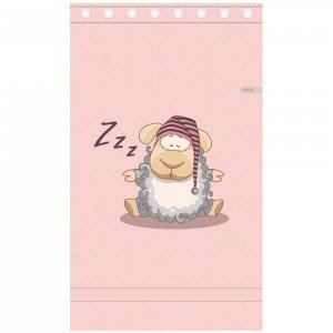 پرده اتاق کودک saint clair بره ناقلا صورتی کد 115059