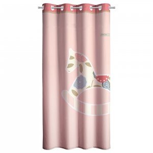 پرده اتاق کودک saint clair راکر اسبی کرم صورتی کد 115036